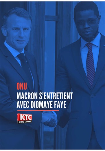 ONU : le président Sénégalais Bassirou Diomaye Faye s’est entretenu avec le président français Emmanuel Macron #macron #diomaye #onu #francesenegal #senegal