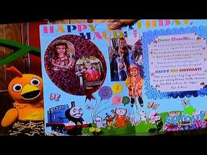 My daughter Maude's 3 yr-old birthday card featured on the Sprout TV Channel - 1.11.14
