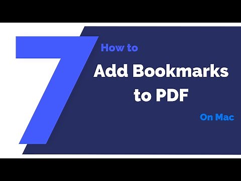 How to Add PDF Bookmarks to PDF on Mac | PDFelement 7