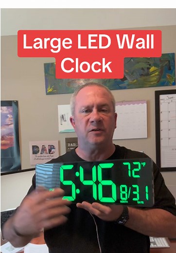 Large LED Digital Wall Clock #tiktokshoplabordaysale #wallclock #clock #digitalclock #LED