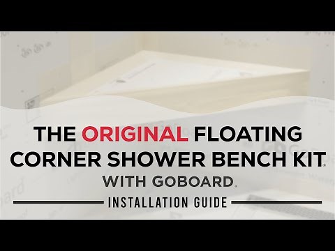 The Original Floating Corner Shower Bench Kit with GoBoard - Installation Guide