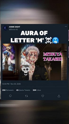 Aura of Letter 'M'☠️[Tokyo Revengers edit]#anime #shorts