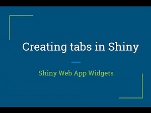Shiny web app Tutorial | How to create tabs in Shiny Web App | R Programming Tutorial