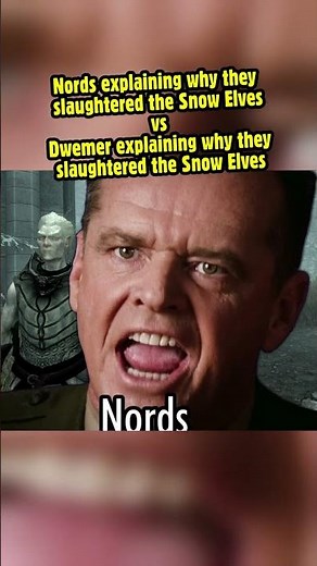 Nords vs Dwemer explaining why they slaughtered the Snow Elves #gamingmemes #skyrim