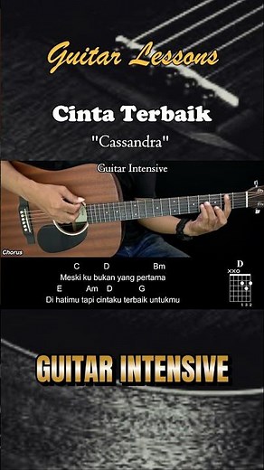 Cinta Terbaik - Cassandra | Tutorial Chord Gitar Mudah dan Lirik #chordgitar