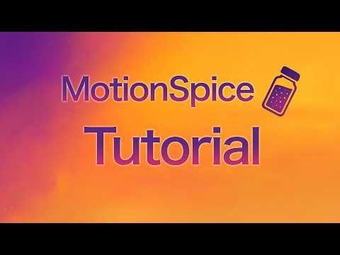 MotionSpice for After Effects Tutorial
