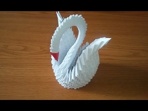 How to make 3d origami swan (updated)