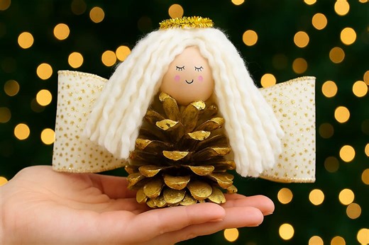 Pine Cone Angels - Elegant DIY Christmas Decorations