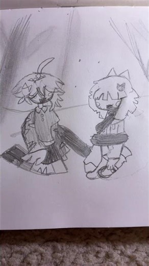 Alice forced Claire to sing with her (drawing version)