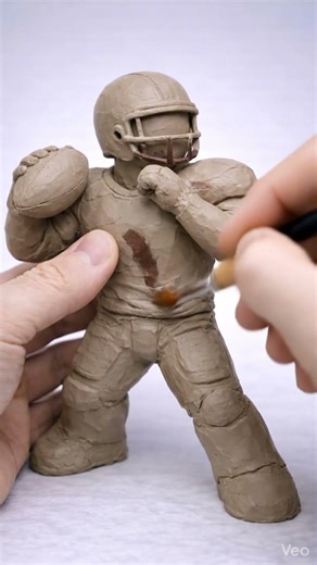 From Clay to Jim Brown | Satisfying NFL Mini Sculpture (4K) #americanfootball #clay #figure