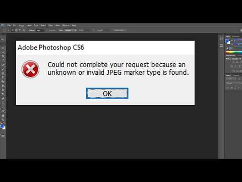 Fix! Could not complete your request because an unknown or invalid JPEG marker type is found