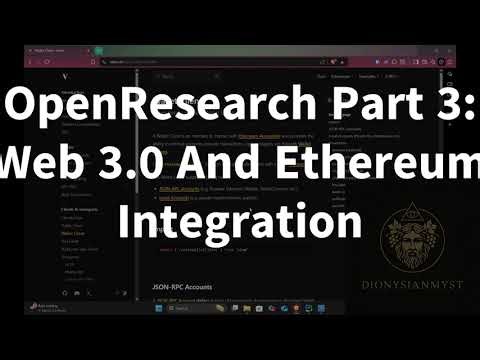 [Web Dev] OpenResearch Part 3: Web 3.0 and Ethereum Integration