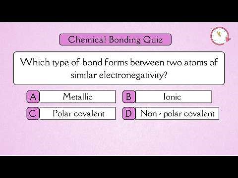 Chemical Bonding Quiz | 20 Challenging Questions | All Competitive & Entry level Exams.