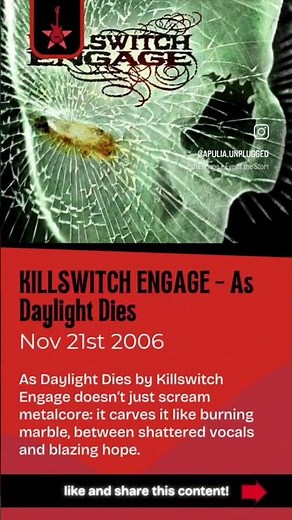 KILLSWITCH ENGAGE - As Daylight Dies (2006) #metal #killswitchengage #metalcore #metalreview #follow