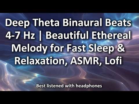 Deep Theta Binaural Beats 4-7 Hz | Beautiful Ethereal Melody for Fast Sleep & Relaxation, AMSR, Lofi