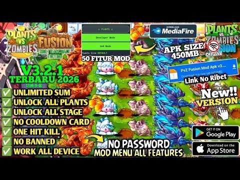 Pvz Fusion Mod Apk Terbaru 2026 v3.2.1 - Plants Vs Zombies Fusion Mod Menu Apk 3.2.1