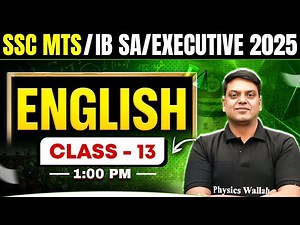 IB SA/Executive English Class 2025 | English Most Expected Questions | SSC MTS English By Vivek Sir