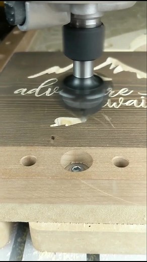 Super satisfying to carve out a sign on the CNC #satisfying #oddlysatisfying #foryou #fyp #woodworking #cnc #amsr #cncmachine