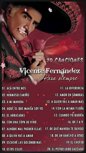 Vicente Fernández Mix 💛 Las Mejores Canciones Rancheras Románticas | Éxitos Viejos Inolvidables