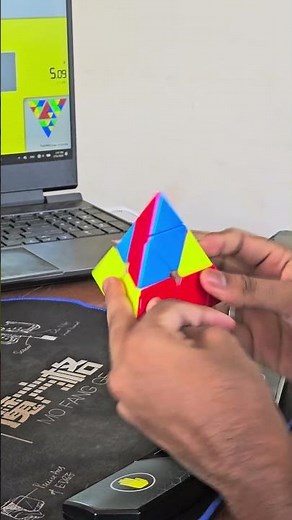 Pyraminx DNF solve #shorts #solving #cubing #practice