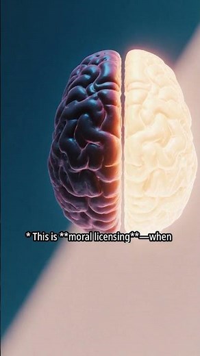 Moral Licensing: Why Good Deeds Can Excuse Bad Behavior 😇➡😈 | #psychologyfacts