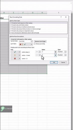 Attendance sheet using conditional formatting - icon sets