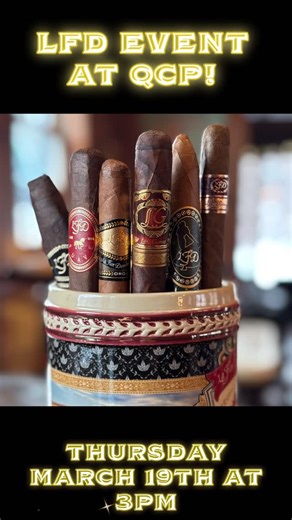 QueensburyCigar on Instagram: "Join Matt and La Flor Dominicana cigars at Queensbury Cigar and Pipe on Thursday, March 19! We’ll have special prices on the LFD ORO line as well as some great swag up for grab, plus access to Andalusian Bulls! You must RSVP to gain access to these great opportunities to pick up some of the best smokes in the industry. Please call 518-636-3308 or stop by the shop to get your name on the list!#queensburycigarandpipe #laflordominicanacigars"