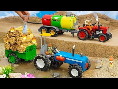 Diy tractor heavy truck Burned in mud _ science project
