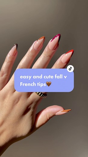 Easy & Cute Fall V French Tips Tutorial