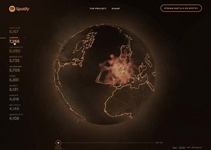 3D Earth menu - Awwwards