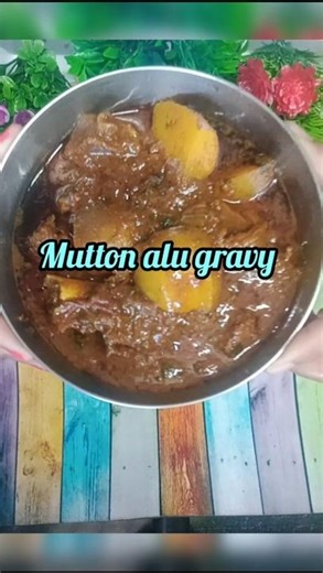 Mutton Aloo Gravy 😋 | Simple Cooker Recipe | Home Masala | Easy & Tasty #shorts#cooking #easyrecipe