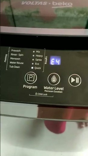 Haier washing machine e4 error solve