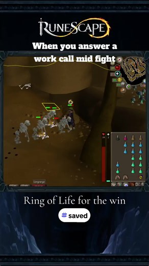 Farming Range, and answered a phone call. Ring of life just saved me 4k Red Chins #saved #rol #osrs #monekys #redchin #work