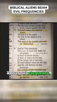 Biblical Aliens Beam Evil Frequencies