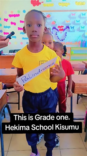 Grade One Pronouncing Palindromic Words — Hekima School Kisumu
