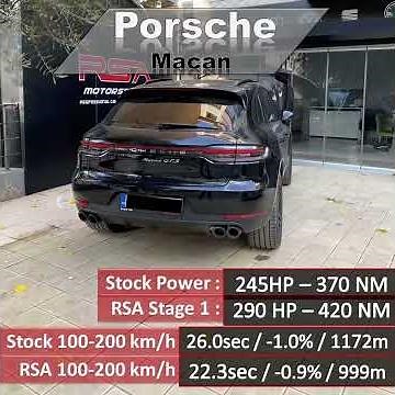 Porsche Macan 2.0 | Stage 1 RSA Motorsports Tune | 100 - 200 km/h Acceleration | 245 to 290 hp +50NM