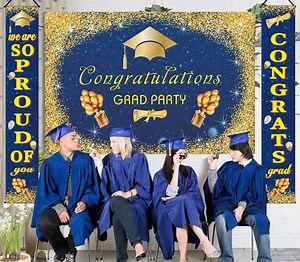 Watch graduation backdrop decorations on Amazon Live