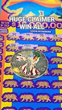 HUGE CLAIMER WIN ALL ON $40 CALIFORNIA SCRATCHER TICKET #slot #lottery #calottery