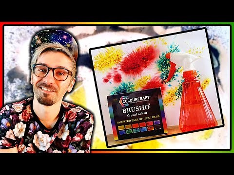 How To Use Brusho Crystal Colours | Brusho Painting Techniques
