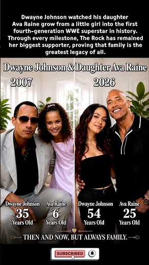 Dwayne Johnson proudly watched daughter Ava Raine make WWE history #dwaynejohnson