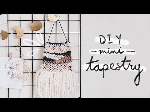 DIY mini tapestry (using a cardboard loom)