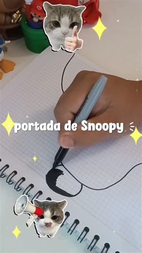 Carátula de Snoopy✨ #dibujo #portadasbonitas #drawing #snoopy