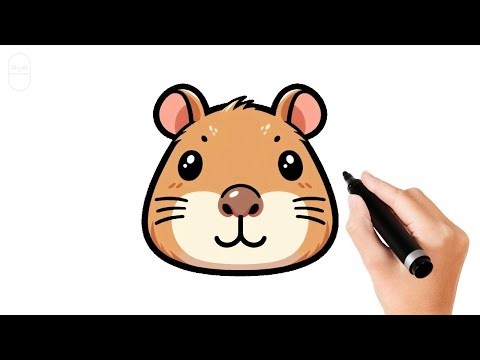 How to Draw a Cute Capybara Face 🦦 Easy