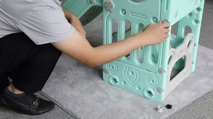 LAZY BUDDY Slide for Toddlers, Freestanding Kids Slide and Climber Set for Indoor Outdoor, with Basketball Hoop & Storage Space