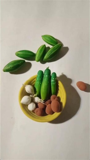 how to make miniature vegetable with clay