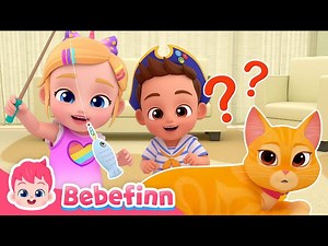 🐈 Let's Play with Our Kitty Boo!ㅣBebefinn Playtime Musical Stories - Videos For Kids