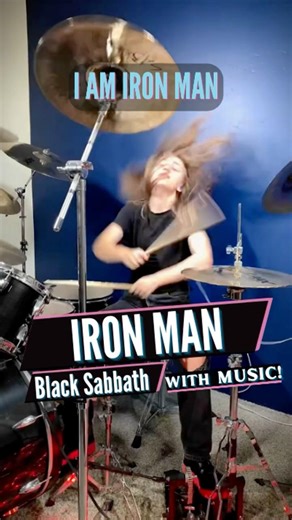 Black Sabbath - Iron Man (Drum Cover / Drummer Cam) Covered Live By Female Teen Drummer Lauren Young