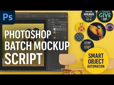 Photoshop Batch Mockup Automation | Smart Object Script for Fast Product Images