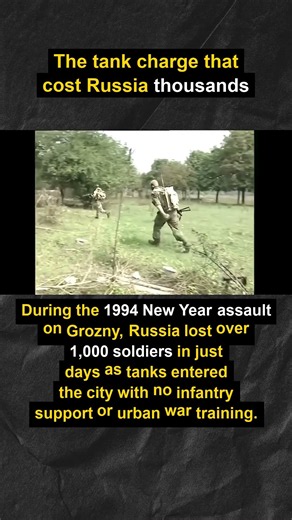 How Russia lost thousands storming one city in Chechnya #militaryhistory #history #shorts
