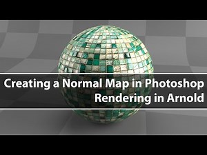 Creating a normal map in Photoshop, then rendering in Arnold for Maya